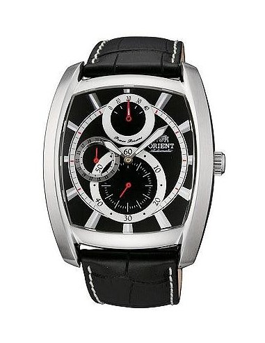 Orient Men's Automatic Power Reserve Leather Strap Watch CEZAD001B Voir les baskets