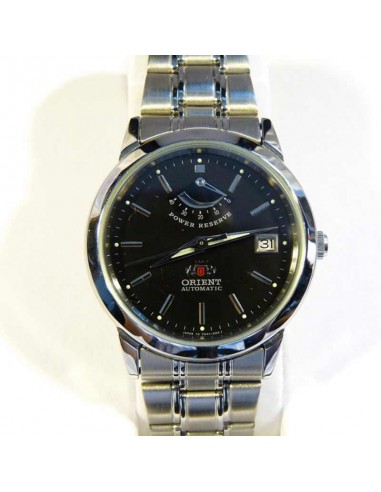 Orient CFD01001B Men's Stainless Steel Black Dial Power Reserve Automatic Watch Fin de série