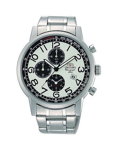 Orient Men's Quartz Chronograph Watch CTD0D002W en stock