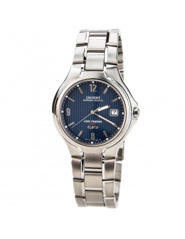 Orient CVD0P005D Men's Blue Dial Stainless Steel Solar Cell Energy Watch Les magasins à Paris et en Île-de-France