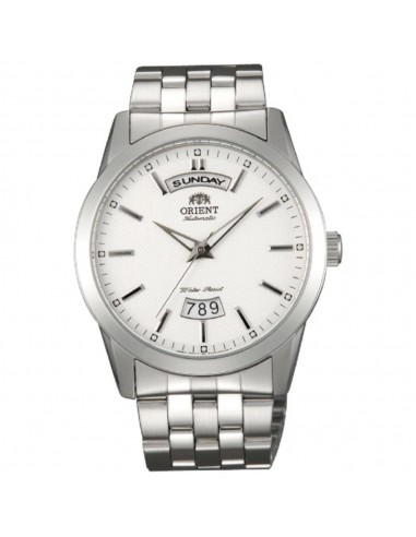 Orient EV0S003W Men's Union White Dial Stainless Steel Automatic Power Reserve Watch l'évolution des habitudes 