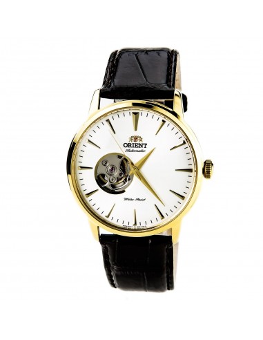 Orient FDB08003W Men's Esteem Gold Tone Semi Skeleton Brown Leather Strap Automatic Watch Comparez plus de prix