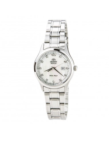 Orient NR1Q004W Women's Charlene Stainless Steel White Dial Automatic Crystal Watch d'Europe débarque