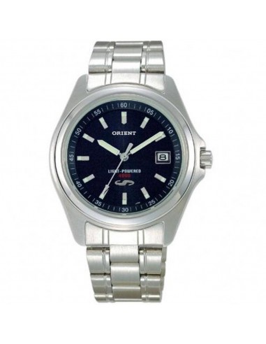 Orient PVD09003B Men's Classic Solar Powered Blue Dial Steel Bracelet Watch destockage