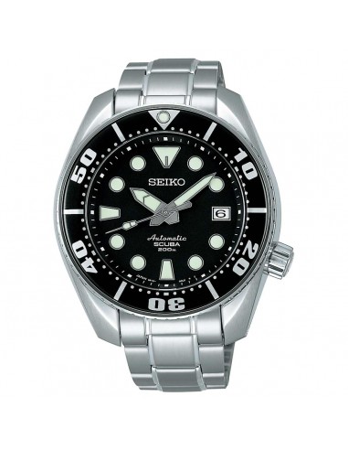 Seiko SBDC001 Men's X Prospex Scuba Black Dial Steel Bracelet Automatic Dive Watch français