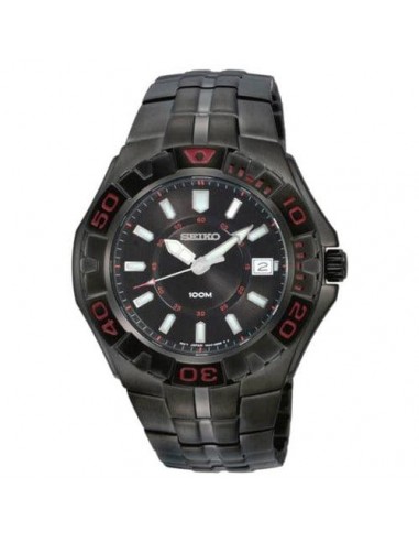 Seiko SGEE57 Men's Black Ionic Plated Unidirectional Rotating Bezel Watch votre restaurant rapide dans 