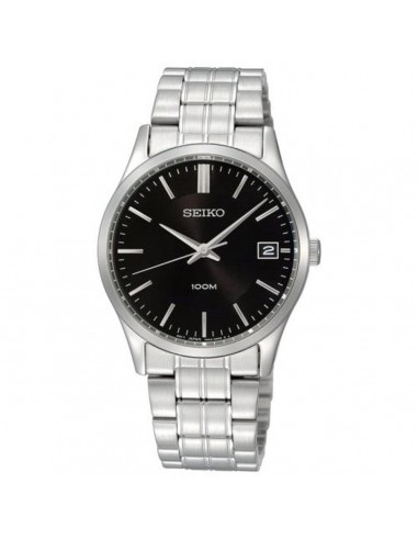 Seiko SGEF01 Men's Dress Black Dial Stainless Steel Bracelet Watch les ctes