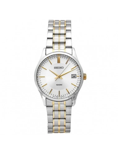 Seiko SGEF03 Men's Dress Silver Tone Dial Two Tone Steel Bracelet Watch offre 