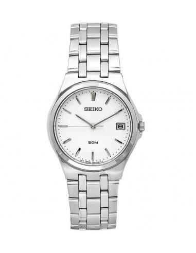 Seiko SGEF11 Men's Classic Stainless Steel White Dial Quartz Watch ouvre sa boutique