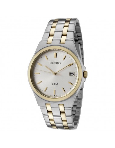 Seiko SGEF12 Men's Quartz Two Tone Stainless Steel Silver Dial Watch ouvre sa boutique