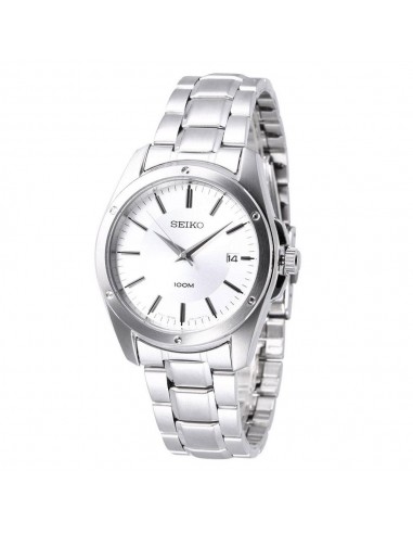 Seiko SGEF75P1 Men's Silver Tone Dial Stainless Steel Bracelet Analog Watch Amélioration de cerveau avec