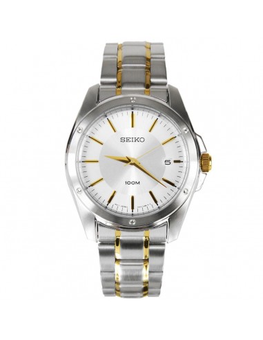 Seiko SGEF83 Men's Silver & White Dial Two Tone Stainless Steel Bracelet Watch l'achat 