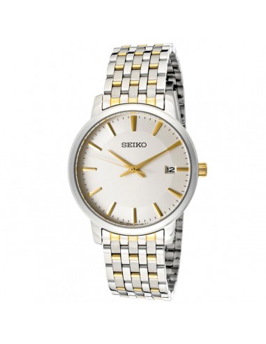 Seiko SGEF91 Men's White Dial Two Tone Stainless Steel Bracelet Watch la colonne vertébrale