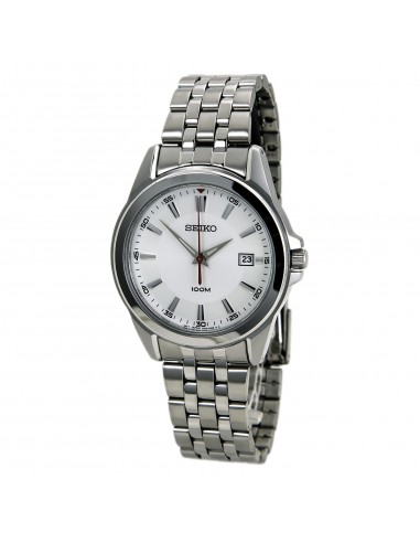 Seiko SGEG83 Men's Dress Silver Dial Stainless Steel Bracelet Quartz Watch Véritable concentré