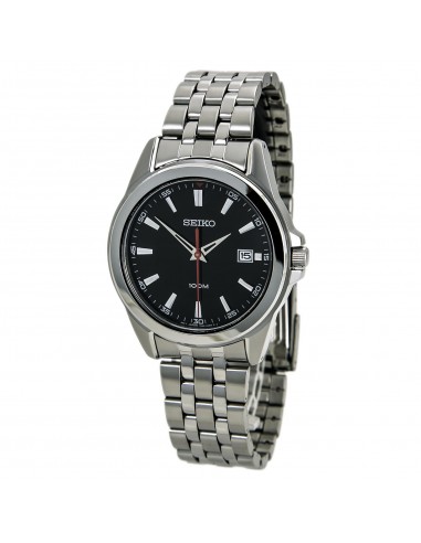 Seiko SGEG85 Men's Dress Black Dial Steel Bracelet Quartz Watch Jusqu'à 80% De Réduction