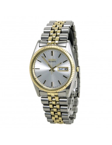 Seiko SGF204 Men's Day Date Quartz Dress Two Tone Watch la livraison gratuite