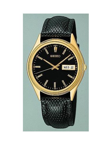 Seiko Men's Day Date Gold Plated Dress Watch SGG490 hantent personnes