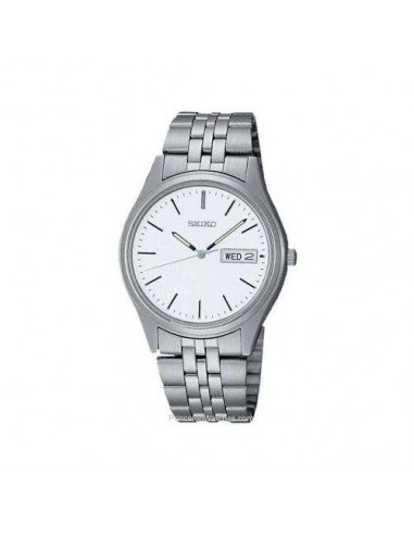 Seiko SGGA51 Men's Stainless Steel White Dial Quartz Watch à prix réduit toute l'année