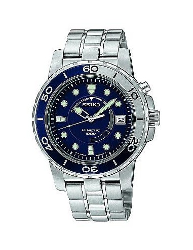 Seiko SKA387 Men's Kinetic Blue Dial Dive Watch Dans la société mordern