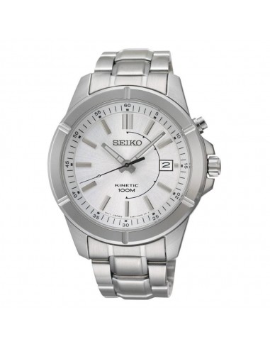 Seiko SKA535P1 Men's Silver Tone Dial Stainless Steel Bracelet Kinetic Watch Venez découvrir notre 