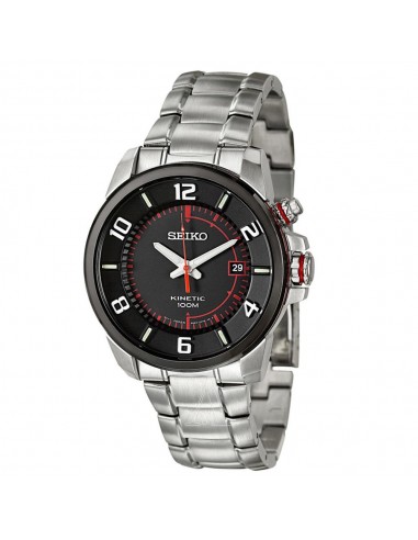 Seiko SKA553 Men's Core Kinetic Power Reserve Black Dial Stainless Steel Bracelet Watch ou a consommer sur place