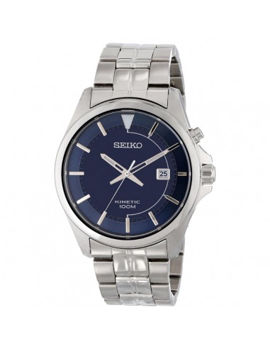 Seiko SKA581 Men's Core Blue Dial Stainless Steel Bracelet Kinetic Watch l'achat 