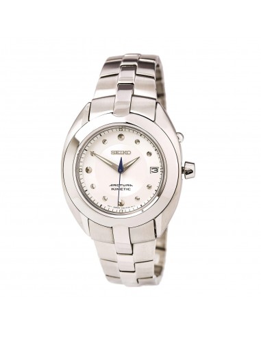 Seiko SKA889 Women's Arctura Silver Dial Stainless Steel Bracelet Kinetic Watch Par le système avancé 