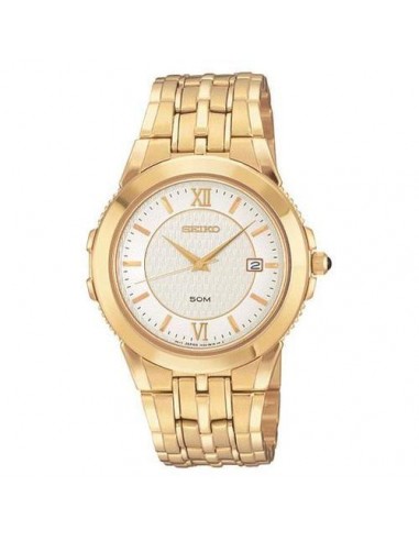 Seiko SKK692 Men's Le Grand Quartz Yellow Gold Plated Stainless Steel Watch vous aussi creer 