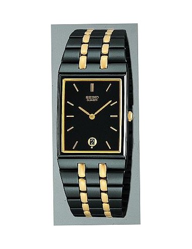 Seiko Men's Black Plated Quartz Bracelet Watch SKP017 Fin de série