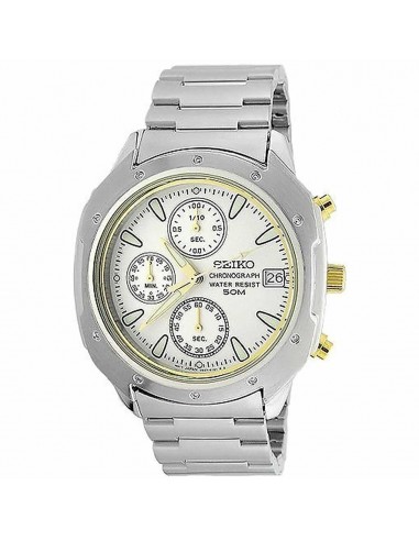 Seiko SKS171 Men's White Dial Stainless Steel Bracelet Chronograph Watch meilleur choix