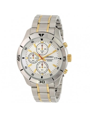 Seiko SKS403 Men's Silver Dial Two Tone Steel Bracelet Chronograph Watch en ligne des produits 