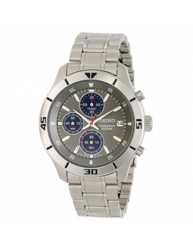 Seiko SKS407 Men's Grey Dial Steel Bracelet Chronograph Watch outlet