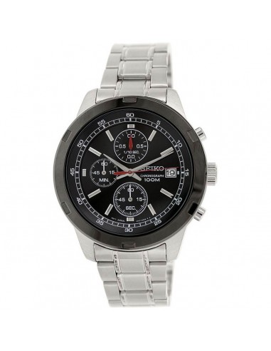 Seiko SKS427 Men's Black Dial Steel Bracelet Chronograph Watch pas cheres