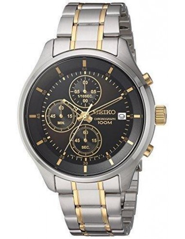 Seiko Men's Amazon Exclusive Quartz Stainless Steel Casual Watch, Color:Two Tone (Model: SKS555) Comparez plus de prix