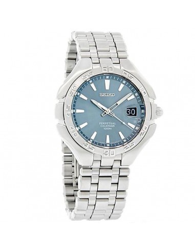 Seiko SLL181 Men's Arcadia Blue Dial Steel Bracelet Perpetual Calendar Watch pas cheres