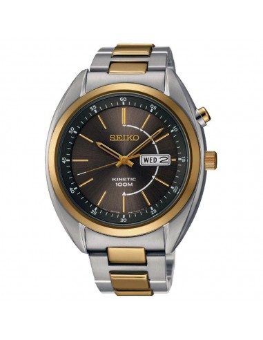 Seiko SMY132 Men's Kinetic Grey Dial Two Tone Gold Plated Steel Bracelet Watch sélection de produits