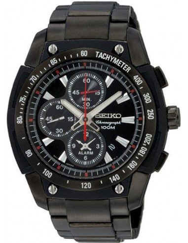 Seiko SNAD49 Men's Black IP Alarm Chronograh Watch suggérées chez