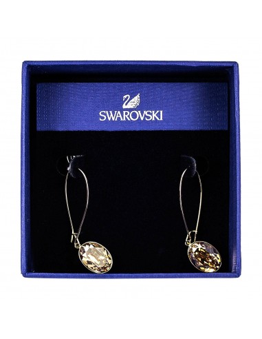 Swarovski Women's Puzzle Golden Shadow Crystal Pierced Earrings, 1-3/4" Size | 1120290 basket pas cher