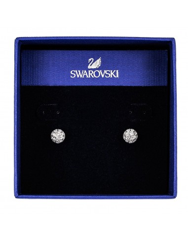 Swarovski Women's Emma Rhodium Plated Bubble Shaped Crystal Pierced Earrings, 3/8" Diameter | 1730583 pas cher