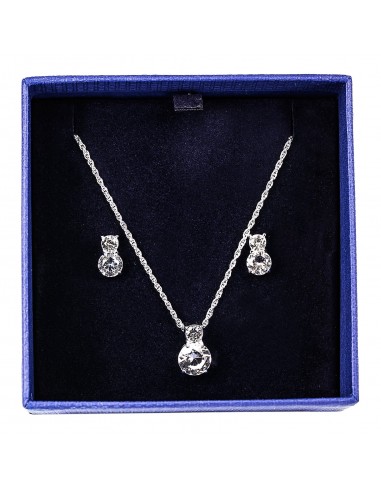 Swarovski Women's Brilliance Rhodium-Plated Necklace & Pierced Earrings Set | 1807339 ouvre sa boutique