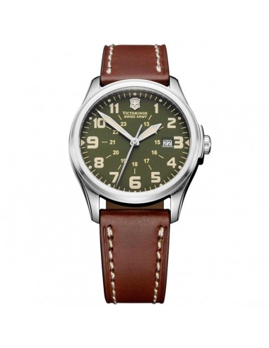 Swiss Army 241309 Men's Infantry Vintage Green Dial Brown Leather Strap Watch Fin de série