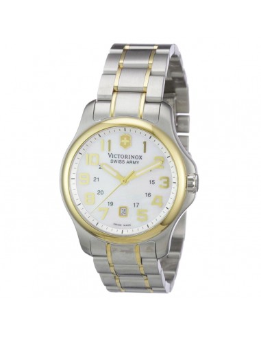 Swiss Army 241364 Women's Officers White MOP Dial Two Tone Steel Watch france