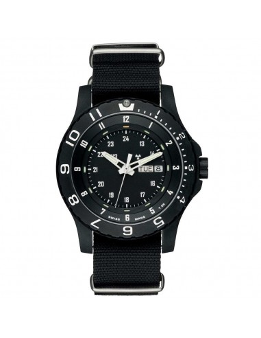 Traser 100072 Men's P6600 Type 6 MIL-G Military Black Dial Black Textile Nato Strap Dive Watch pour bénéficier 