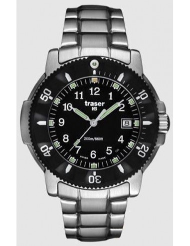 Traser P6502.120.32.01 Men's Stainless Steel Black Dial Dive Watch Pour