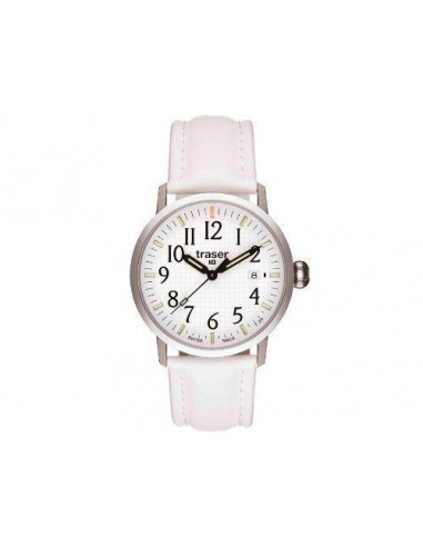 Traser T 4102 Men's Classic Basic White Leather Strap Watch de votre