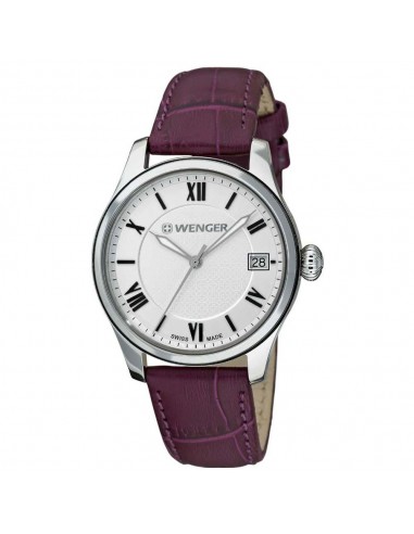 Wenger 0521.103 Women's Terragraph Silver Dial Purple Leather Strap Watch 2 - 3 jours ouvrés.