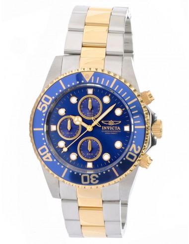 Invicta Men's Chronograph Watch - Pro Diver Two Tone Bracelet Quartz Blue Dial | 1773 Les êtres humains sont 