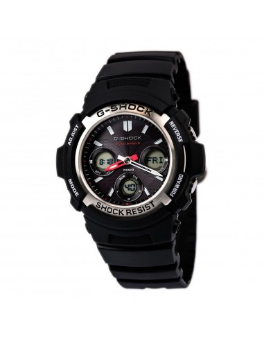 Casio Men's Atomic Watch - G-Shock Ana-Digital Black Dial Resin Strap | AWGM100-1A meilleur choix