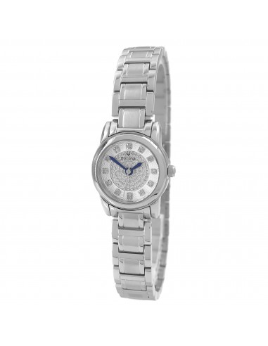 Bulova Women's Stainless Steel Diamond Watch - Highbridge Silver Dial | 96P143 de pas cher