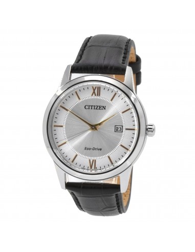 Citizen Men's Leather Strap Watch - Classic Dress Eco-Drive Silver Dial | AW1236-03A suggérées chez